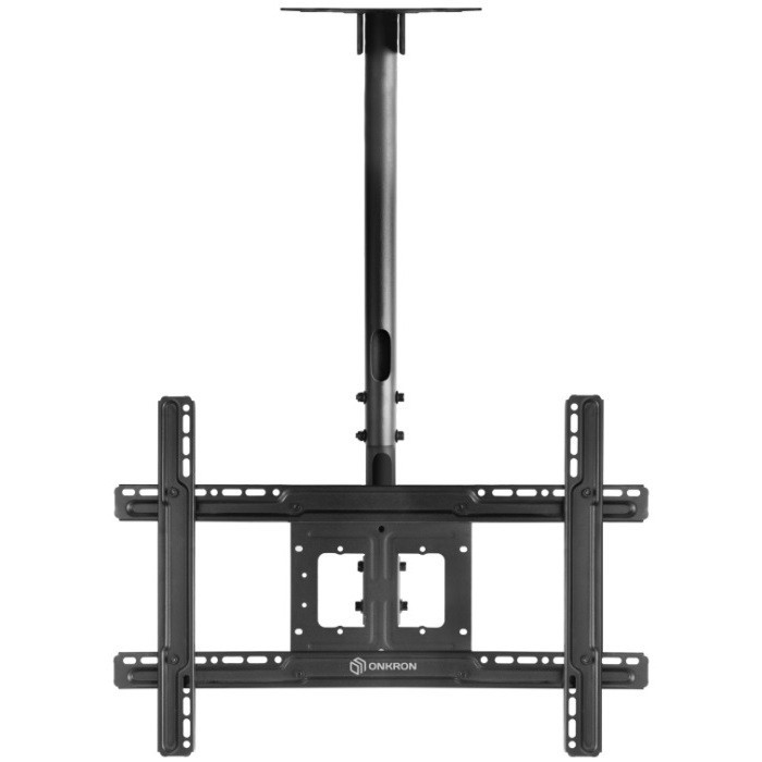 Потолочный кронштейн для ТВ ONKRON N1L чёрный, для 32"-80", наклон 15°, поворот 60°, нагрузка до 68, 2 кг, расстояние до потолка 717-1584 мм