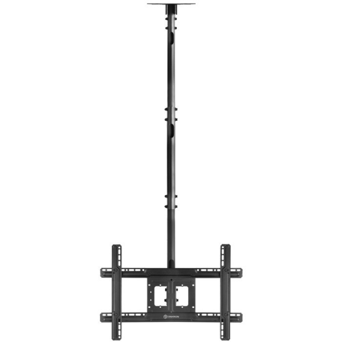 Потолочный кронштейн для ТВ ONKRON N2L чёрный, для 32"-80", наклон 15°, поворот 60°, нагрузка до 68, 2 кг, расстояние до потолка 717-3104 мм