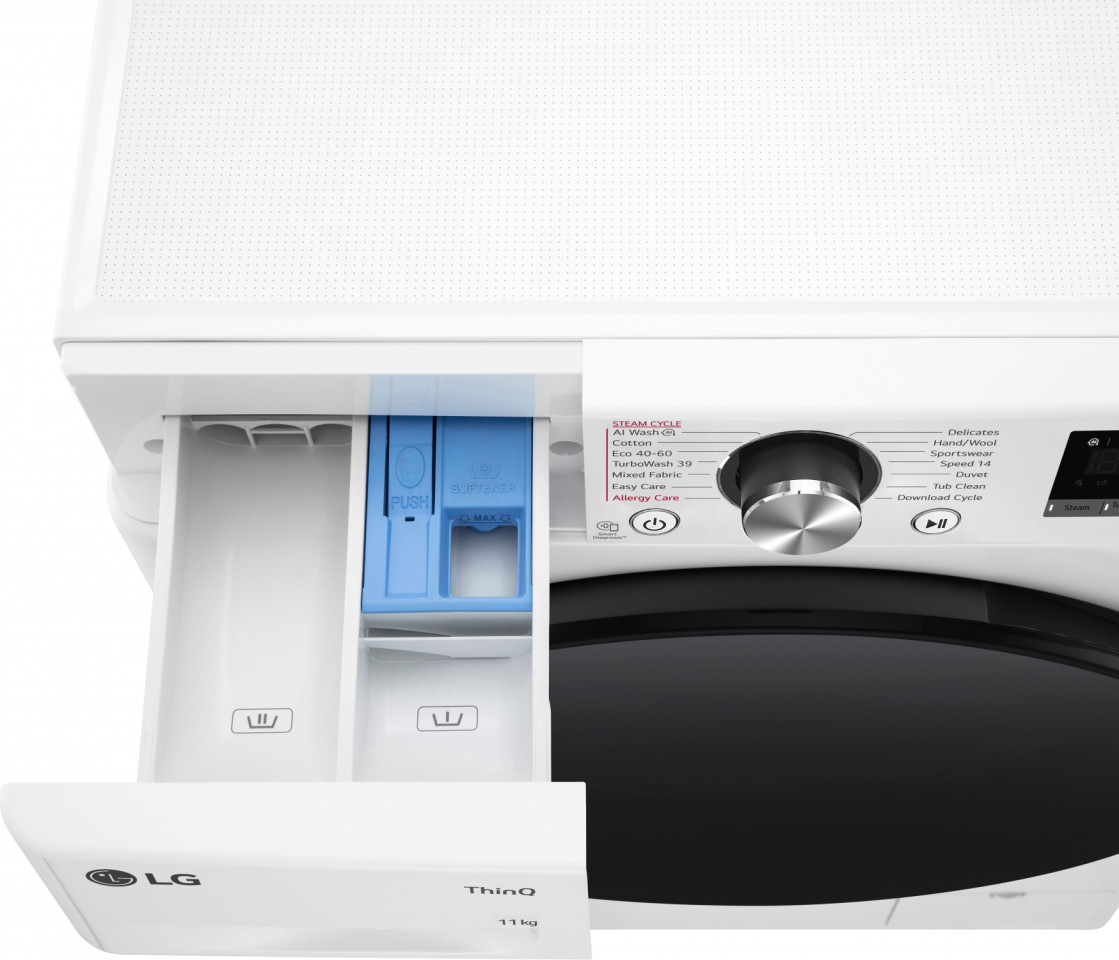 Стиральная машина LG F4WR711S2W (56, 5см / 11кг / 1400об / пар / AI DD / Steam / ThinQ(Wi-Fi) / Inverter Direct Drive / A+++) Стиральная машина LG F4WR711S2W (56, 5см / 11кг / 1400об / пар / AI DD / Steam / ThinQ(Wi-Fi) / Inverter Direct Drive / A+++)