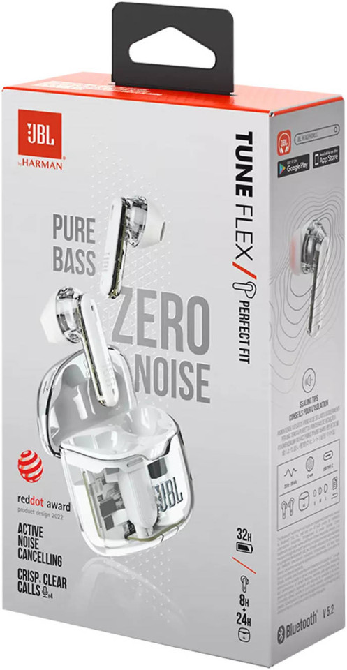 Наушники беспроводные JBL Tune Flex Ghost Edition White