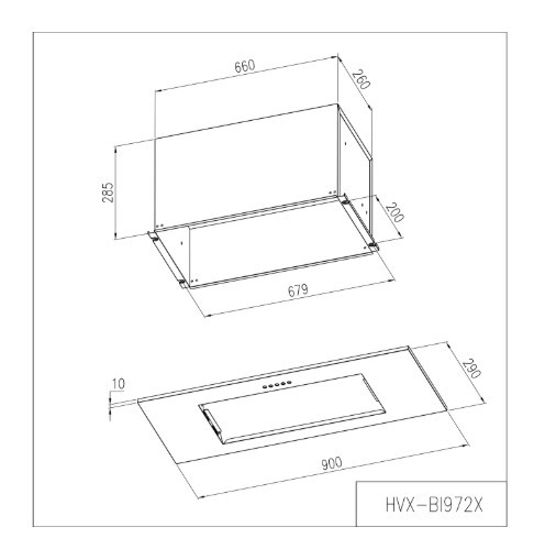 Вытяжка полновстраиваемая Haier HVX-BI972X