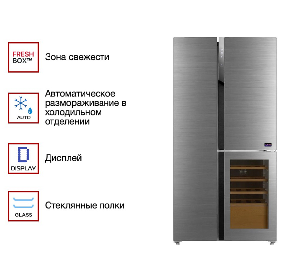 Холодильник Side by Side Kuppersberg RFWI 1890 SIG с винным шкафом