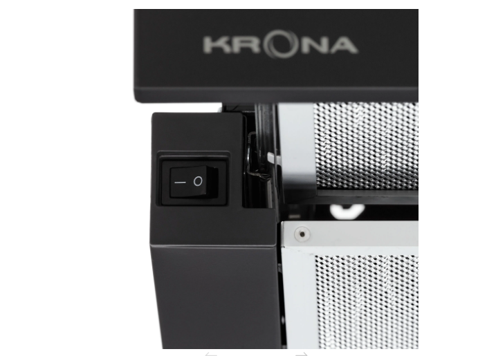 Встраиваемая вытяжка телескопическая KRONA KAMILLA T 500 BLACK Встраиваемая вытяжка телескопическая KRONA KAMILLA T 500 BLACK