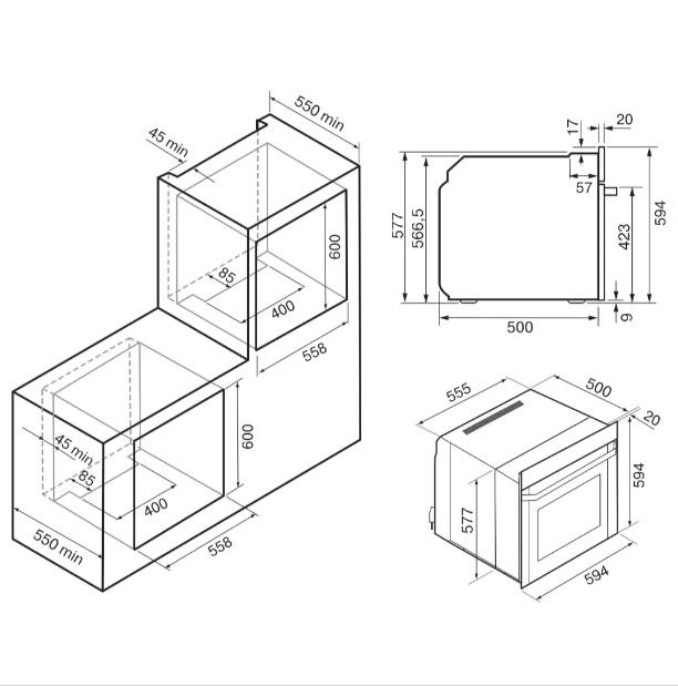 Духовой шкаф Krona ESSENZA 60 WH G2