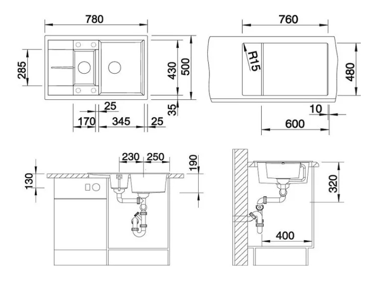 Мойка Blanco Metra 6S Compact Silgranit PuraDur II алюметаллик + КА Мойка Blanco Metra 6S Compact Silgranit PuraDur II алюметаллик + КА