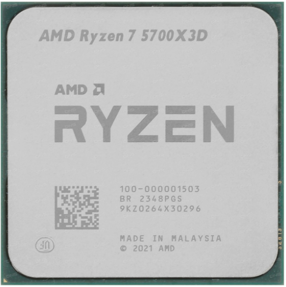 Процессор AMD AM4 Ryzen 7 5700X3D tray (без кулера) 3.0(4,1)GHz, 8core, 96MB 100-000001503