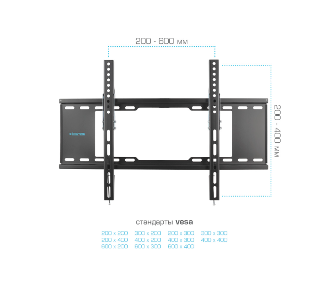 Крепление настенное для TV Kromax Ideal-102 32"-90" Наклонное Крепление настенное для TV Kromax Ideal-102 32"-90" Наклонное