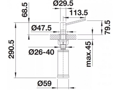 Дозатор Blanco Torre Dark Steel