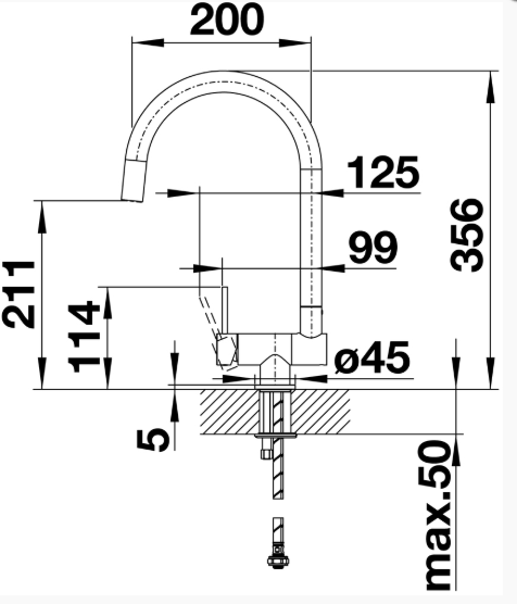 Смеситель Blanco Coressa-F 521543 хром Смеситель Blanco Coressa-F 521543 хром