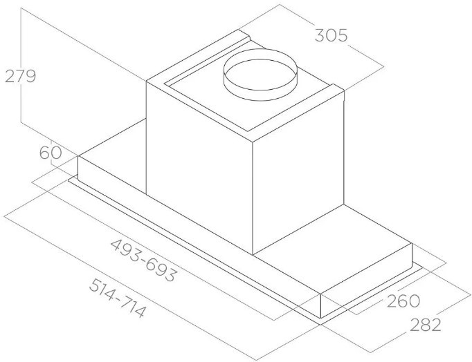 Встраиваемая вытяжка Elica HIDDEN ADV PLUS @ BLGL/A/52