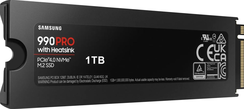 Жесткий диск SSDM.2 1TB Samsung 990 PRO c радиатором