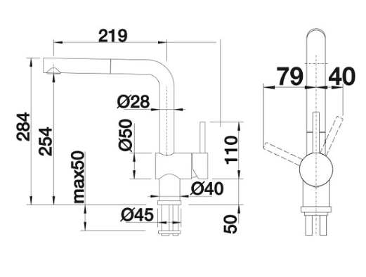 Смеситель Blanco Linus-S 516688 Антрацит Смеситель Blanco Linus-S 516688 Антрацит
