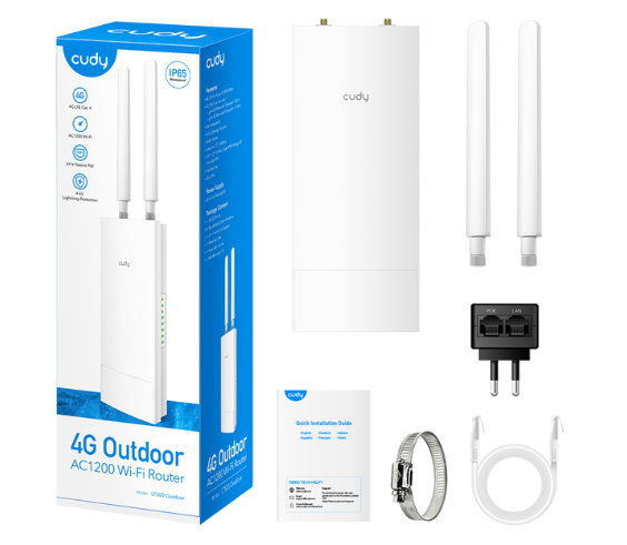 WI-FI роутер CUDY LT500 Outdoor (AC1200) 4G LTE WI-FI роутер CUDY LT500 Outdoor (AC1200) 4G LTE