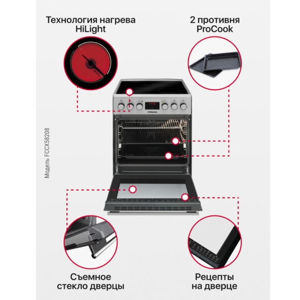 Электрическая плита Hansa FCCX58208 Электрическая плита Hansa FCCX58208