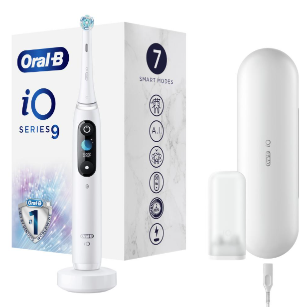 Электрическая зубная щетка Oral-B iO 9 White Alabaster Электрическая зубная щетка Oral-B iO 9 White Alabaster