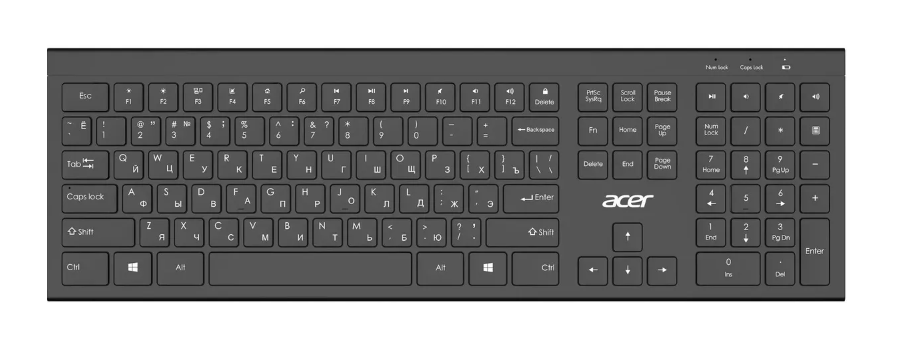 Клавиатура беспроводная Acer OKR300 черный Клавиатура беспроводная Acer OKR300 черный