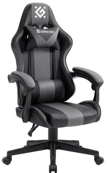 Игровое кресло Defender Cosmic, класс4, Черный/серый Игровое кресло Defender Cosmic, класс4, Черный/серый