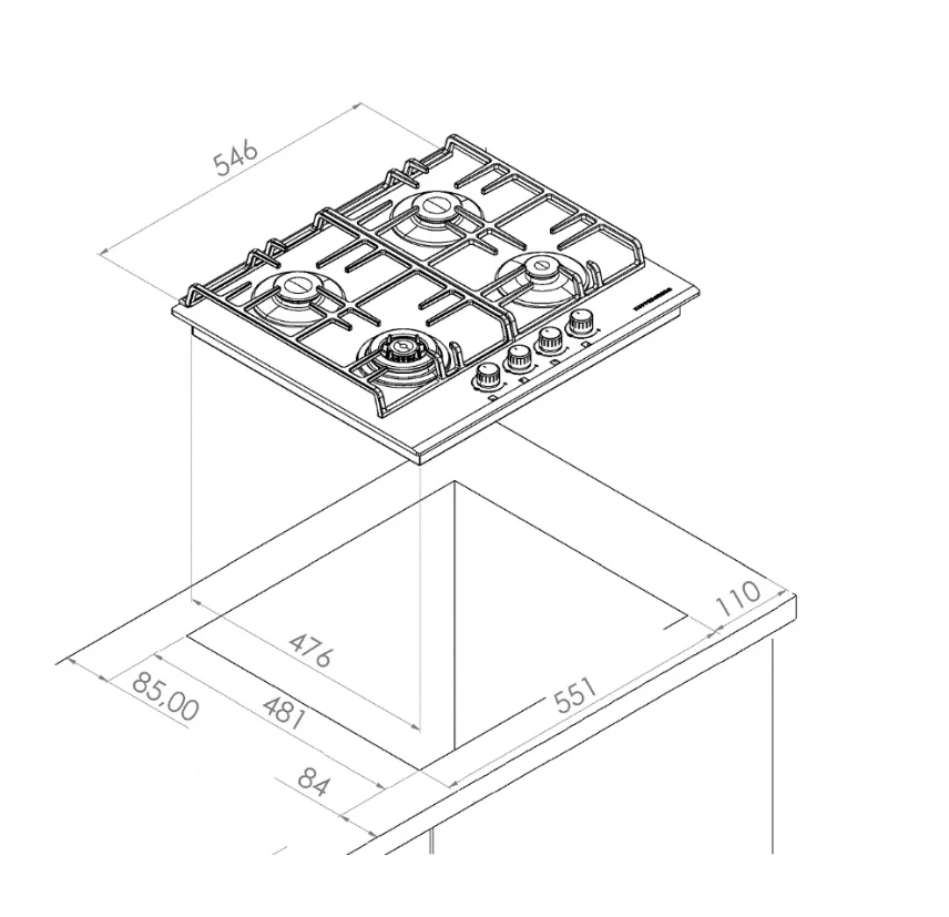 Варочная панель Kuppersberg FQ 63 W Варочная панель Kuppersberg FQ 63 W