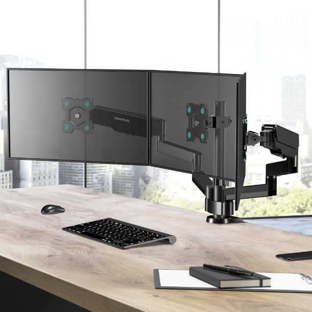 Кронштейн ONKRON G280 для трех мониторов 13"-32" дюймов настольный, черный Кронштейн ONKRON G280 для трех мониторов 13"-32" дюймов настольный, черный