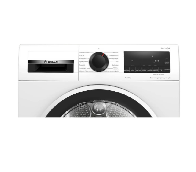 Сушильная машина с тепловым насосом Bosch WQG233DFPL (Serie6 / 61, 3см / 8кг / AutoDry / EaseClean / AntiVibration Design / А+++)