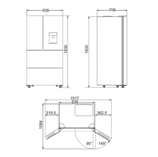 Холодильник Side-by-Side Kaiser KS 80425 Em N Холодильник Side-by-Side Kaiser KS 80425 Em N