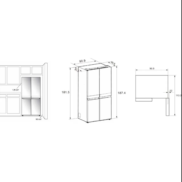 Холодильник Side by Side Whirlpool WQ9 U3L EF