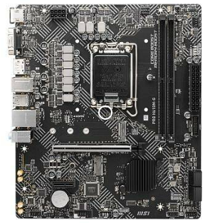 Материнская плата <S1700> MSI PRO H610M-G, 2DDR5, 1PCI-E16, 1xPCI-E x1, 1M2, 4SATA, USB 3.2 Gen1 Type A x2, 4USB2, VGA, DP, HDMI