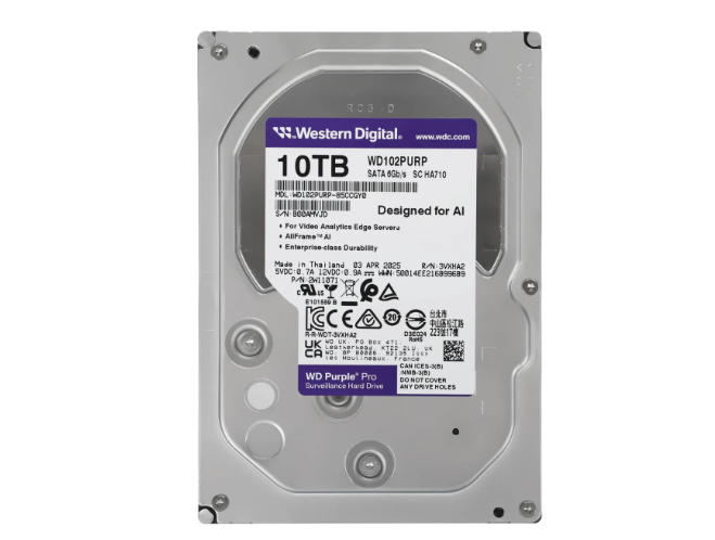 Жесткий диск WD Purple Pro WD102PURP, 10ТБ, HDD, SATA III, 3.5"