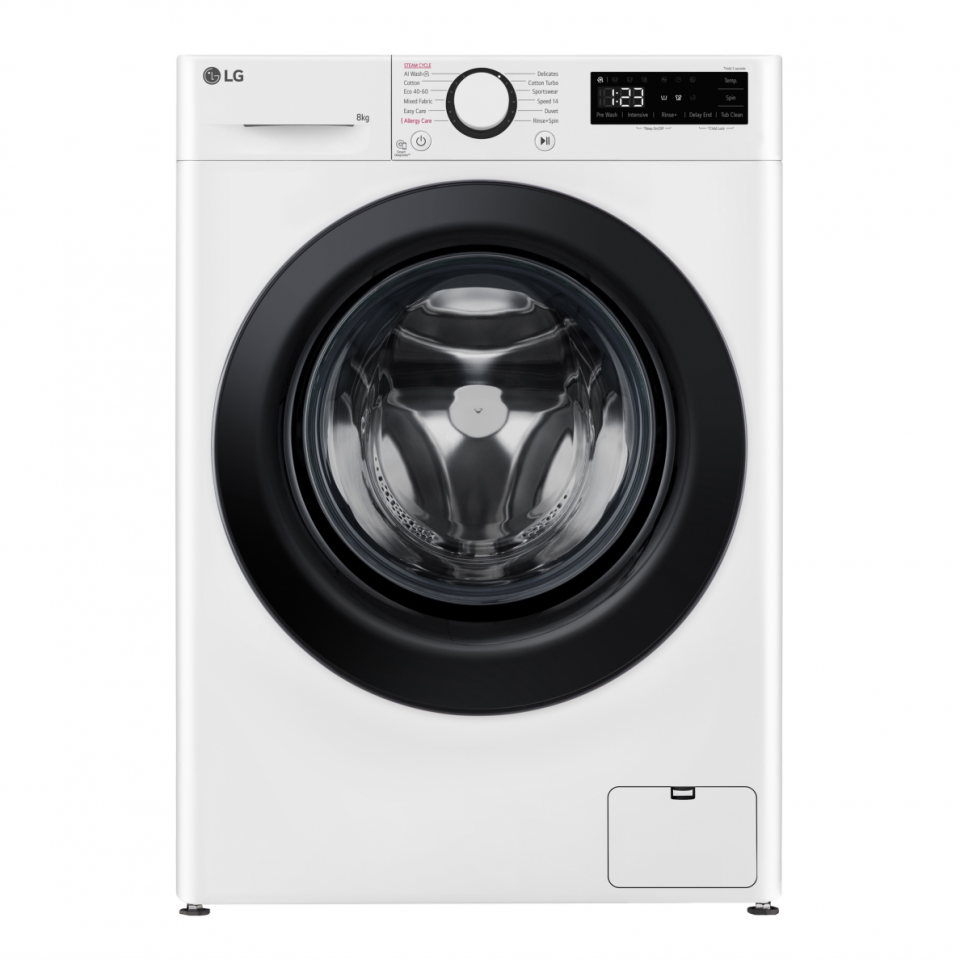 Стиральная машина LG F2WR508SBW (47.5см / 8кг / 1200об / пар / добавление белья / AI DD ™ / Steam™ / Inverter Direct Drive / A+++)