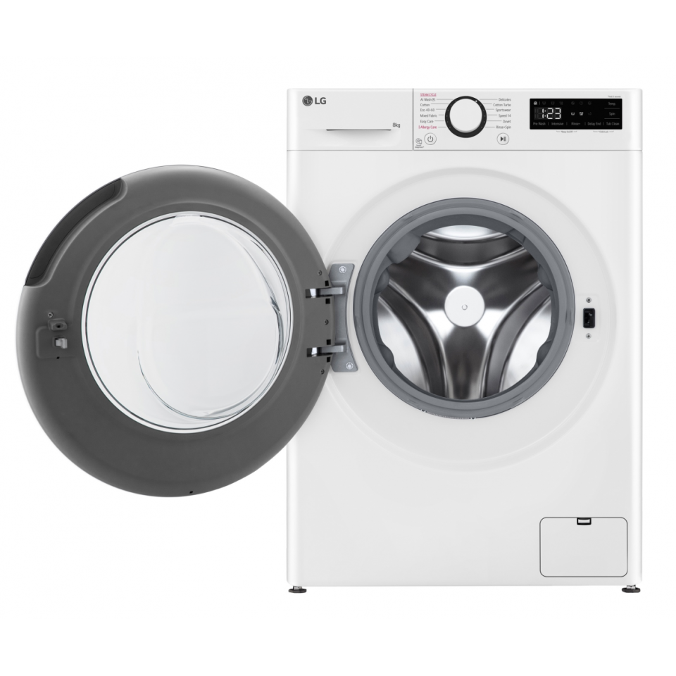 Стиральная машина LG F2WR508SBW (47.5см / 8кг / 1200об / пар / добавление белья / AI DD ™ / Steam™ / Inverter Direct Drive / A+++)