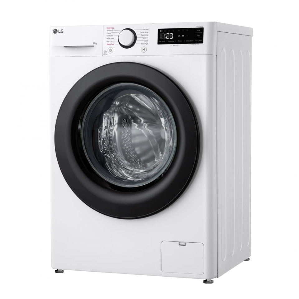Стиральная машина LG F2WR508SBW (47.5см / 8кг / 1200об / пар / добавление белья / AI DD ™ / Steam™ / Inverter Direct Drive / A+++)