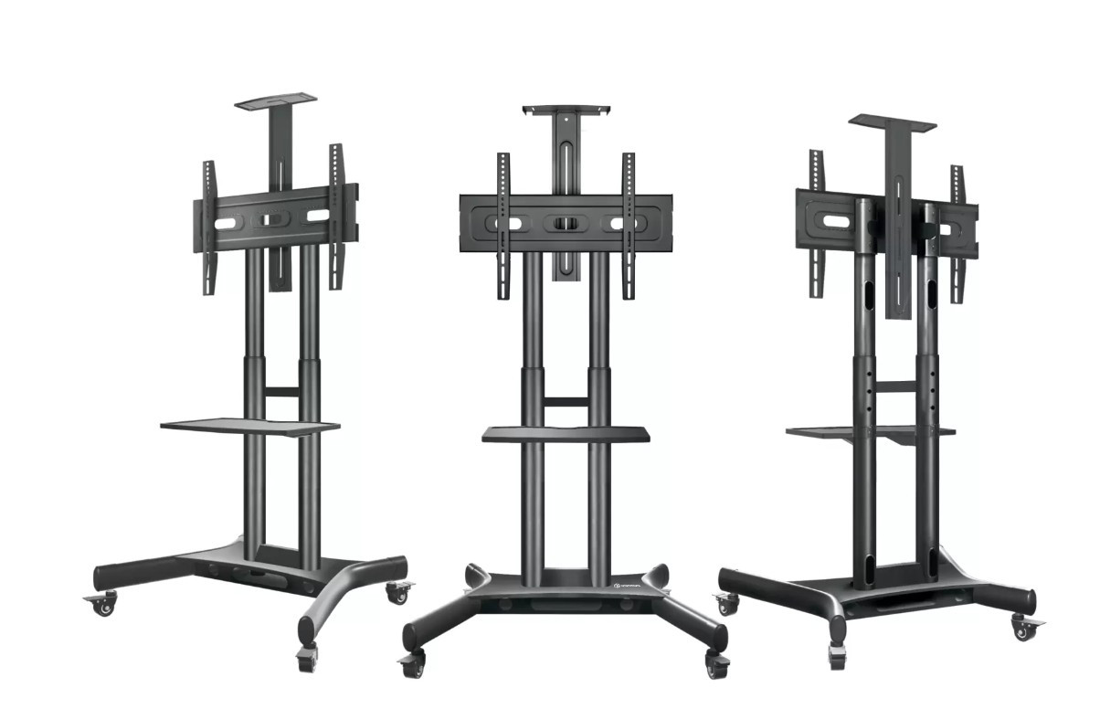 Мобильная стойка для ТВ ONKRON TS1551 чёрный, для 40"-70" Мобильная стойка для ТВ ONKRON TS1551 чёрный, для 40"-70"