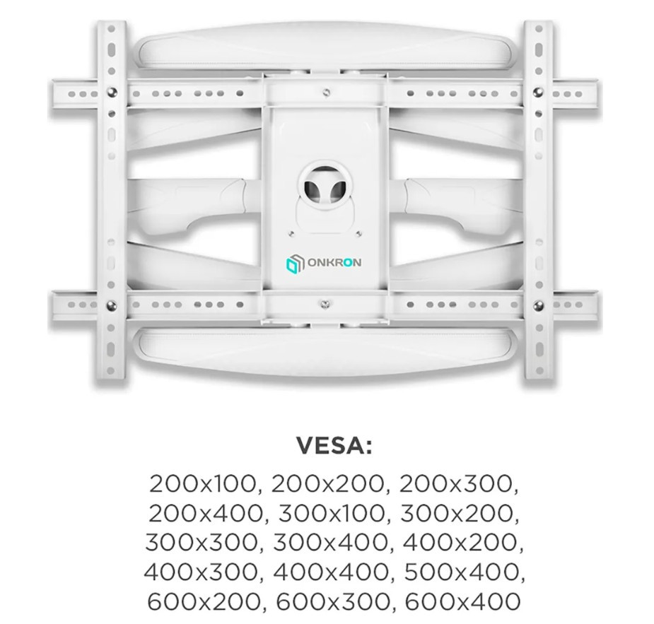 Кронштейн для ТВ ONKRON M6L-W белый, для 40"-75" Кронштейн для ТВ ONKRON M6L-W белый, для 40"-75"