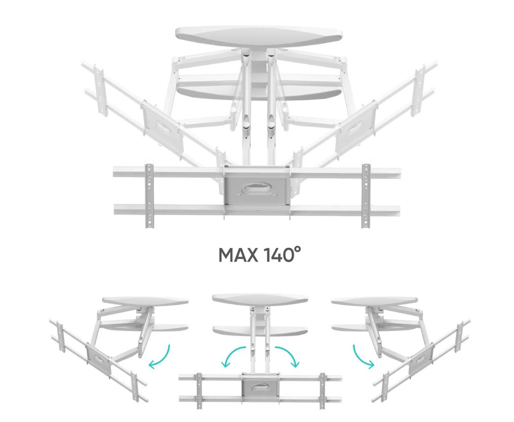 Кронштейн для ТВ ONKRON M6L-W белый, для 40"-75" Кронштейн для ТВ ONKRON M6L-W белый, для 40"-75"