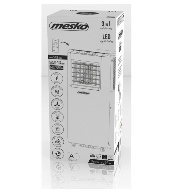 Мобильный кондиционер Mesko MS 7854 (9000 BTU, площадь - до 25 м2)