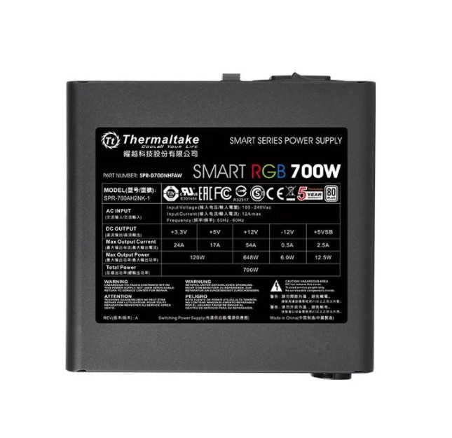 Блок питания Thermaltake Smart RGB 700W Блок питания Thermaltake Smart RGB 700W