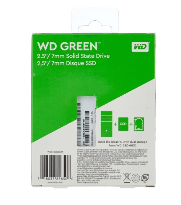 Твердотельный накопитель Western Digital WD Green SATA 480 GB (WDS480G2G0A) Твердотельный накопитель Western Digital WD Green SATA 480 GB (WDS480G2G0A)