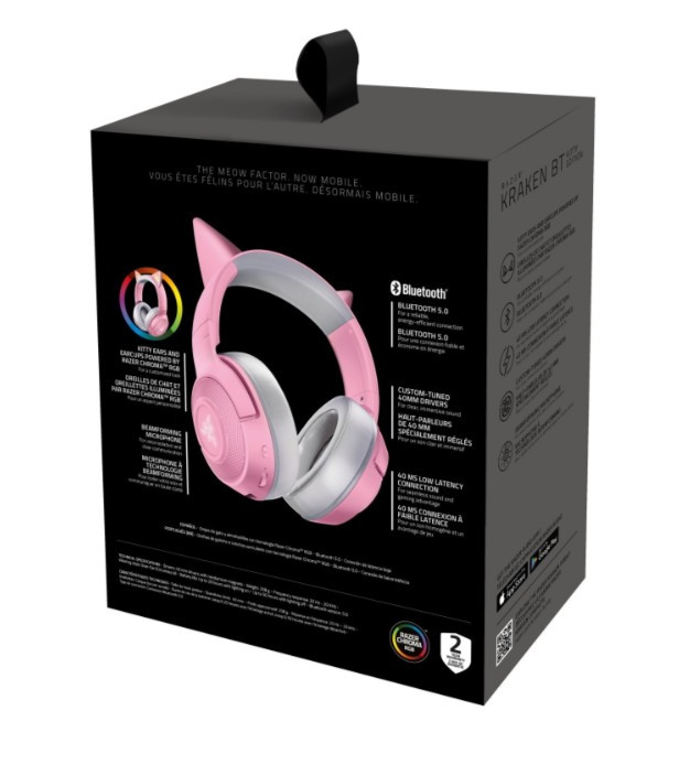 Компьютерная гарнитура RAZER Kraken BT Kitty Edition, розовый