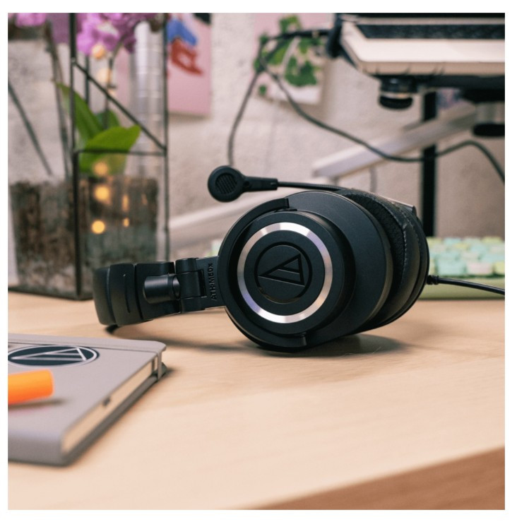 Компьютерная гарнитура AUDIO-TECHNICA ATH-M50XSTS, черный