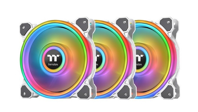 Комплект кулеров для корпуса Thermaltake Riing Quad 12 RGB Radiator Fan TT Premium Edition 3 Fan Pack - White