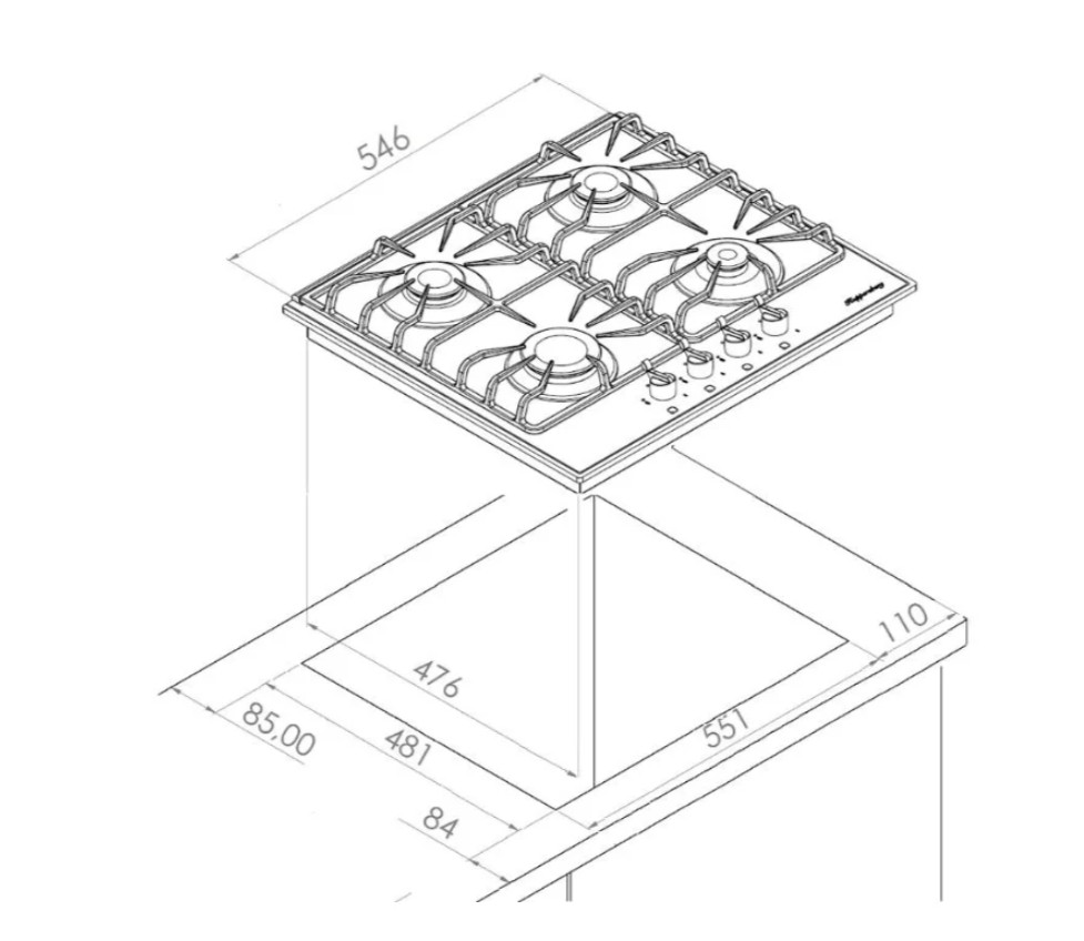 Варочная панель Kuppersberg FQ601 B Варочная панель Kuppersberg FQ601 B