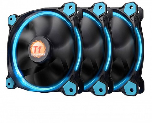 Комплект кулеров для корпуса Thermaltake Riing 12 LED Radiator Fan Blue 3 Pack Комплект кулеров для корпуса Thermaltake Riing 12 LED Radiator Fan Blue 3 Pack