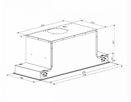Встраиваемая вытяжка BERG Maestro 75 WH Встраиваемая вытяжка BERG Maestro 75 WH