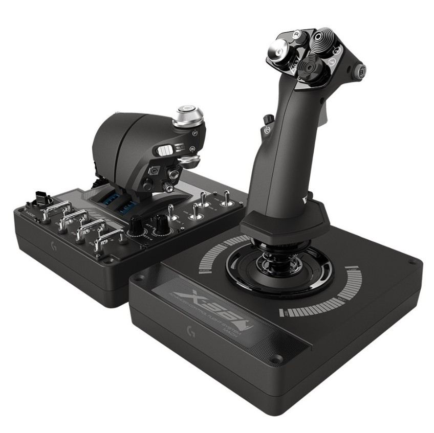Джойстик Logitech X56 H.O.T.A.S.: джойстик и рычаг управления двигателем (945-000059) Джойстик Logitech X56 H.O.T.A.S.: джойстик и рычаг управления двигателем (945-000059)