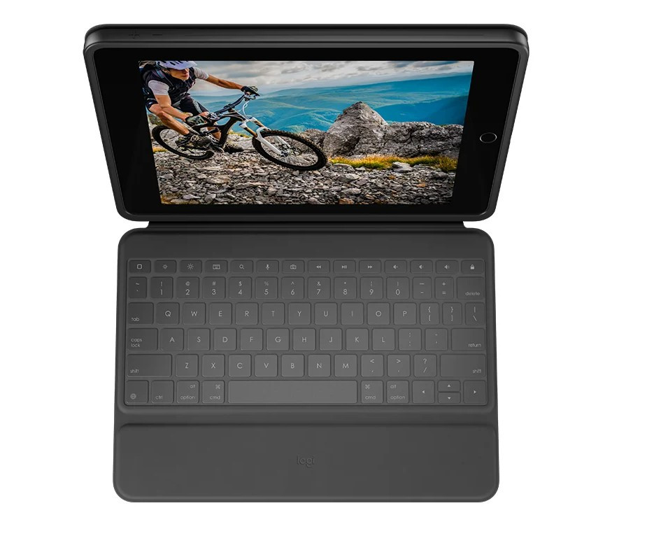 Клавиатура-чехол Logitech Rugged Folio (920-009619) для iPad (7,8 поколения) Клавиатура-чехол Logitech Rugged Folio (920-009619) для iPad (7,8 поколения)
