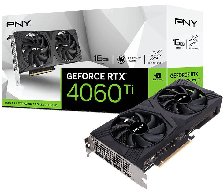 Видеокарта PNY GeForce RTX 4060 Ti Verto Dual Fan 16GB DLSS 3