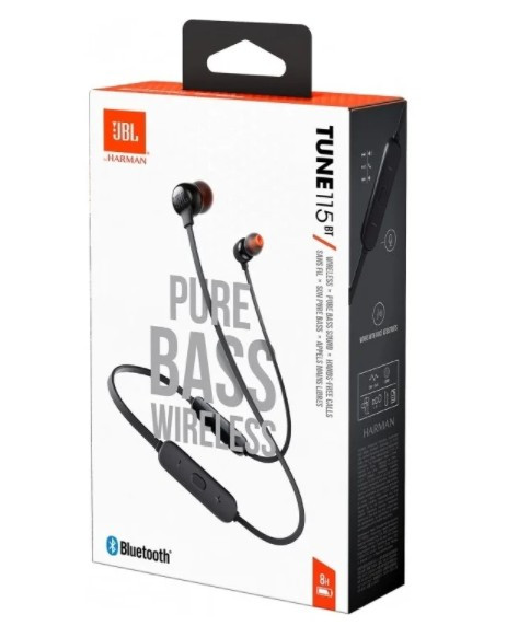Беспроводные наушники с микрофоном JBL TUNE 115BT Black Беспроводные наушники с микрофоном JBL TUNE 115BT Black