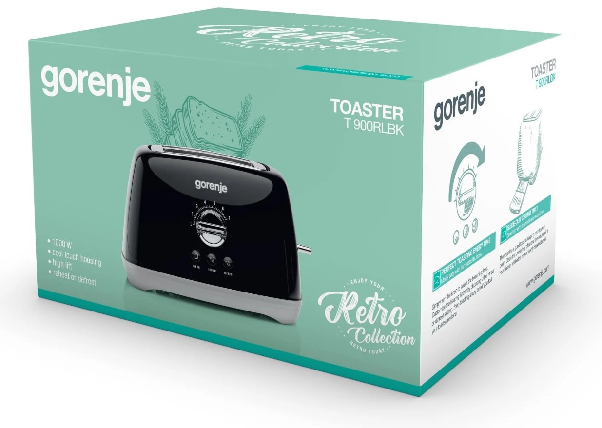 Тостер Gorenje T900RLBK, черный Тостер Gorenje T900RLBK, черный