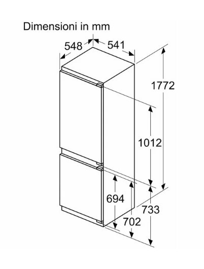 Встраиваемый холодильник Bosch KIN86VFE0