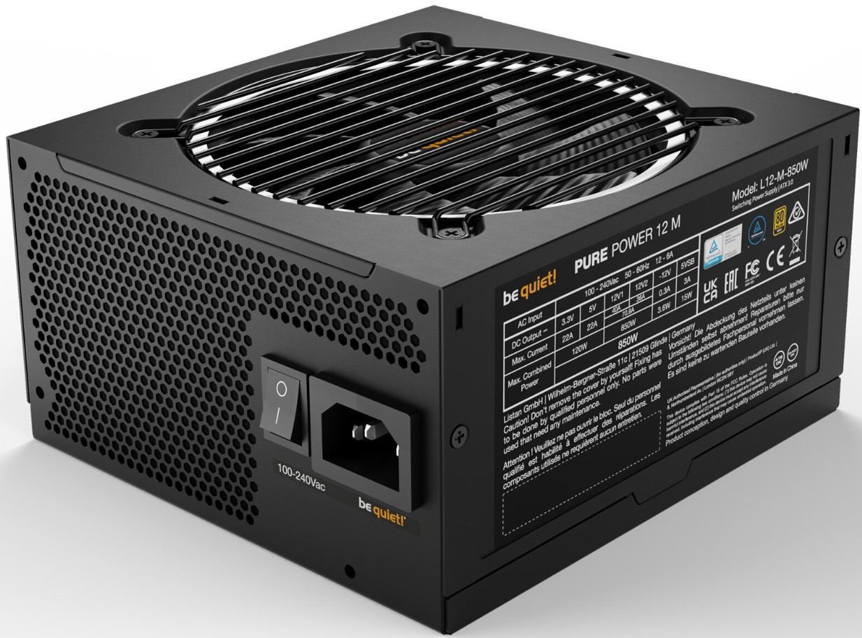 Блок питания BE QUIET! Pure Power 12 M 850W 80 Plus Gold ATX3.0 PCIe5.0